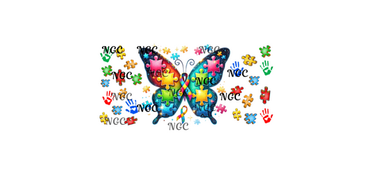 16 oz wrap autism butterfly puzzle