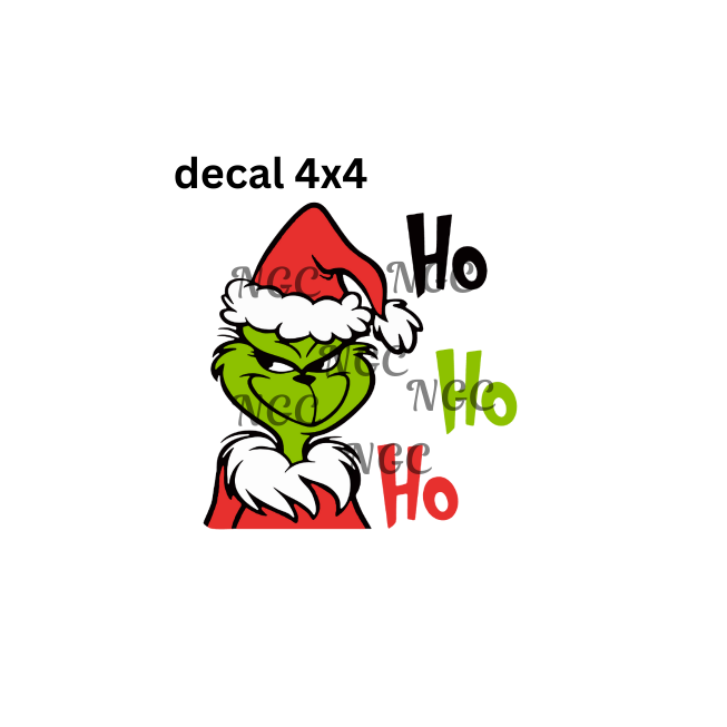 decal ho ho ho green christmas