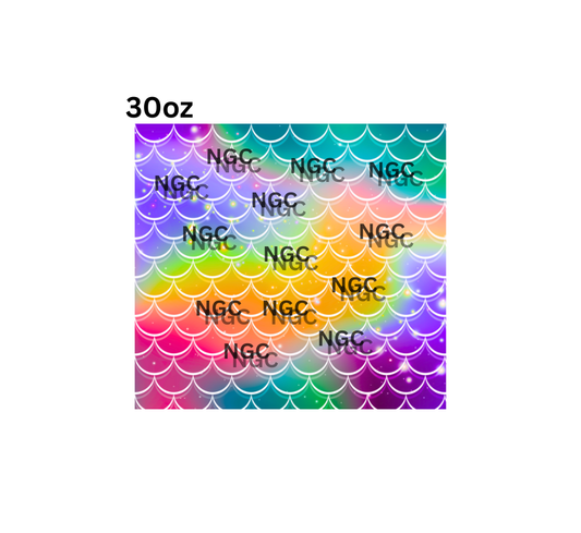 30oz rainbow mermaid scales