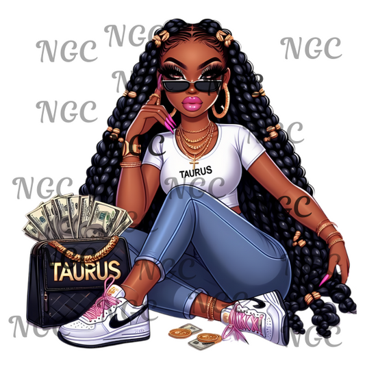 single decal boujie girl taurus