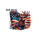 decal deer with flag