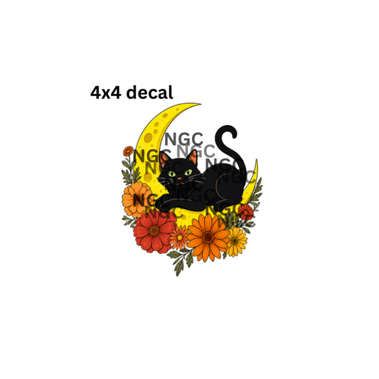 decal moon kitty