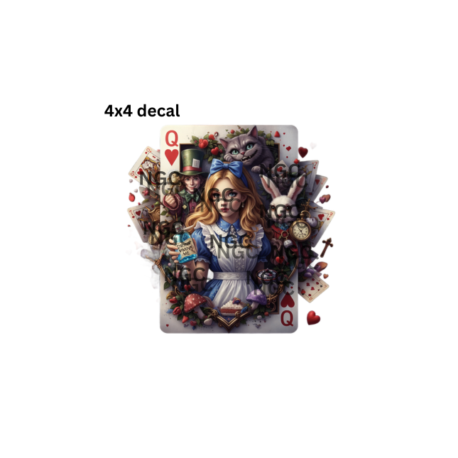 decal alice playing card