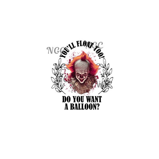 single decal Pennywise halloween horror
