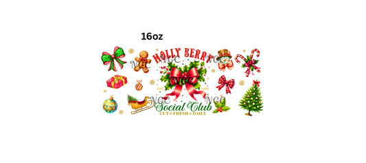 16oz holly berry social club christmas