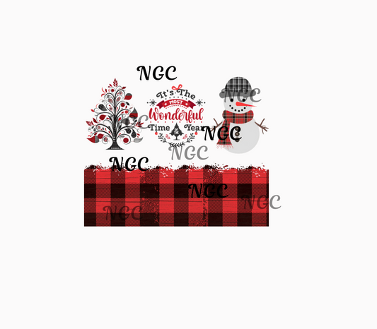 20oz wrap buffalo plaid christmas