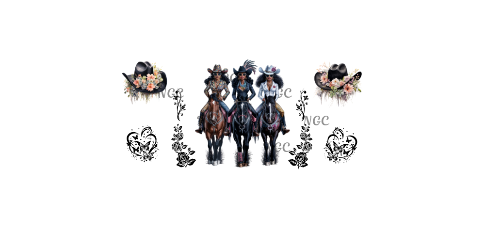 16 oz wrap melanin black brown cowgirl black line elements hats