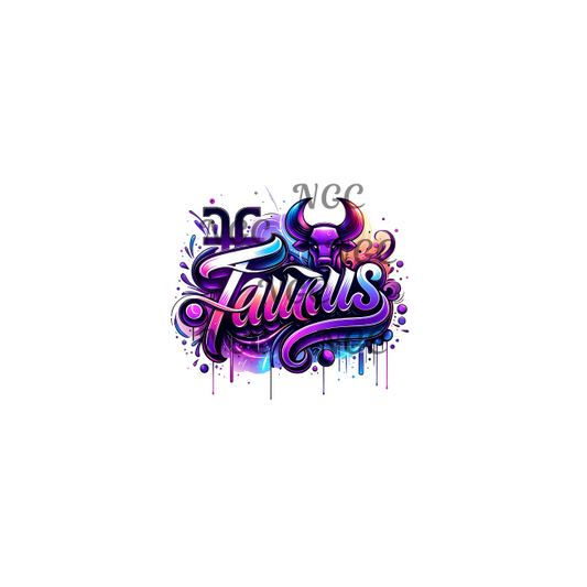 decal purple airbrush zodiac taurus