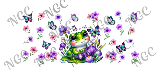 16oz wrap frog flowers