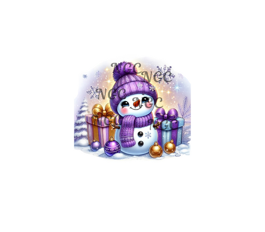 decal purple snowman12 christmas