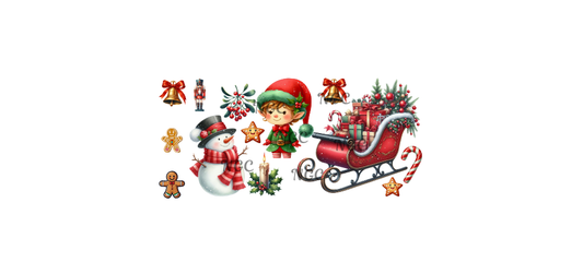 16oz snowman elf sleigh christmas