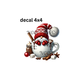decal red and cinnamon sticks christmas gnome