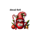 decal merry christmas gnome