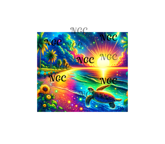 20oz wrap sea turtle vibrant colors