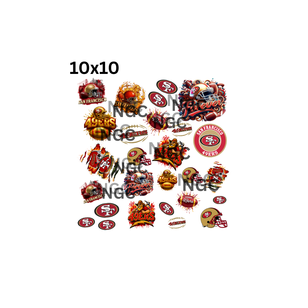 10x10 san francisco 49ers
