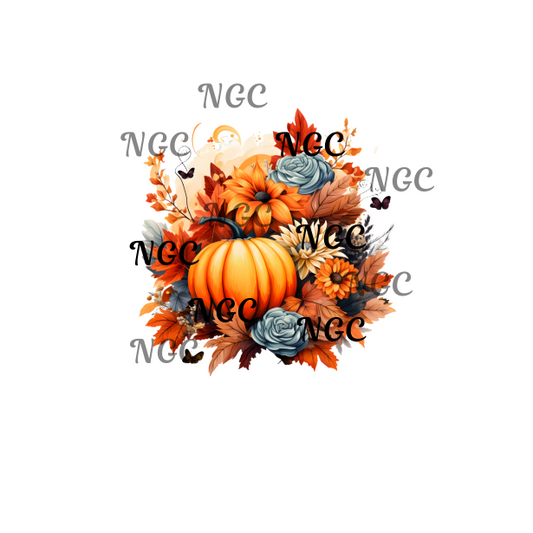 single decal fall bouquet
