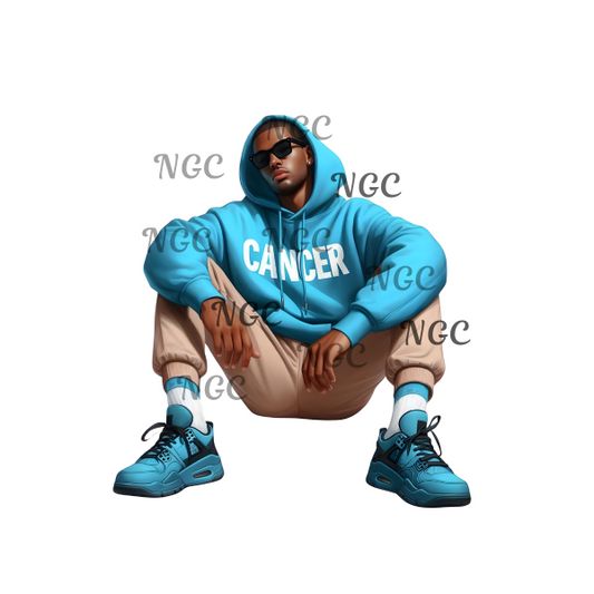 single decal mens zodiac Cancer