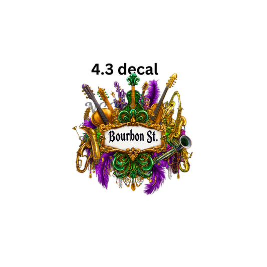 decal mardi gras bourbon st