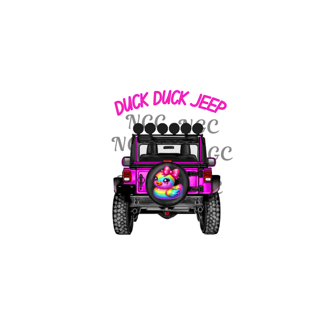 decal hot pink duck duck jeep