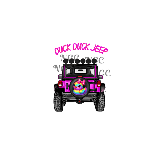decal hot pink duck duck jeep