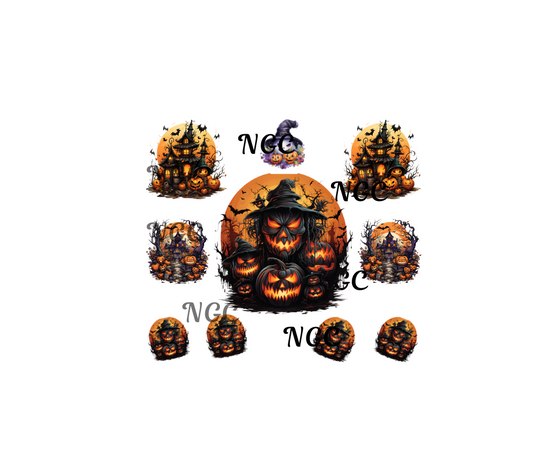 20oz wrap spooky halloween pumpkins