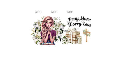 16oz pray more worry less animated