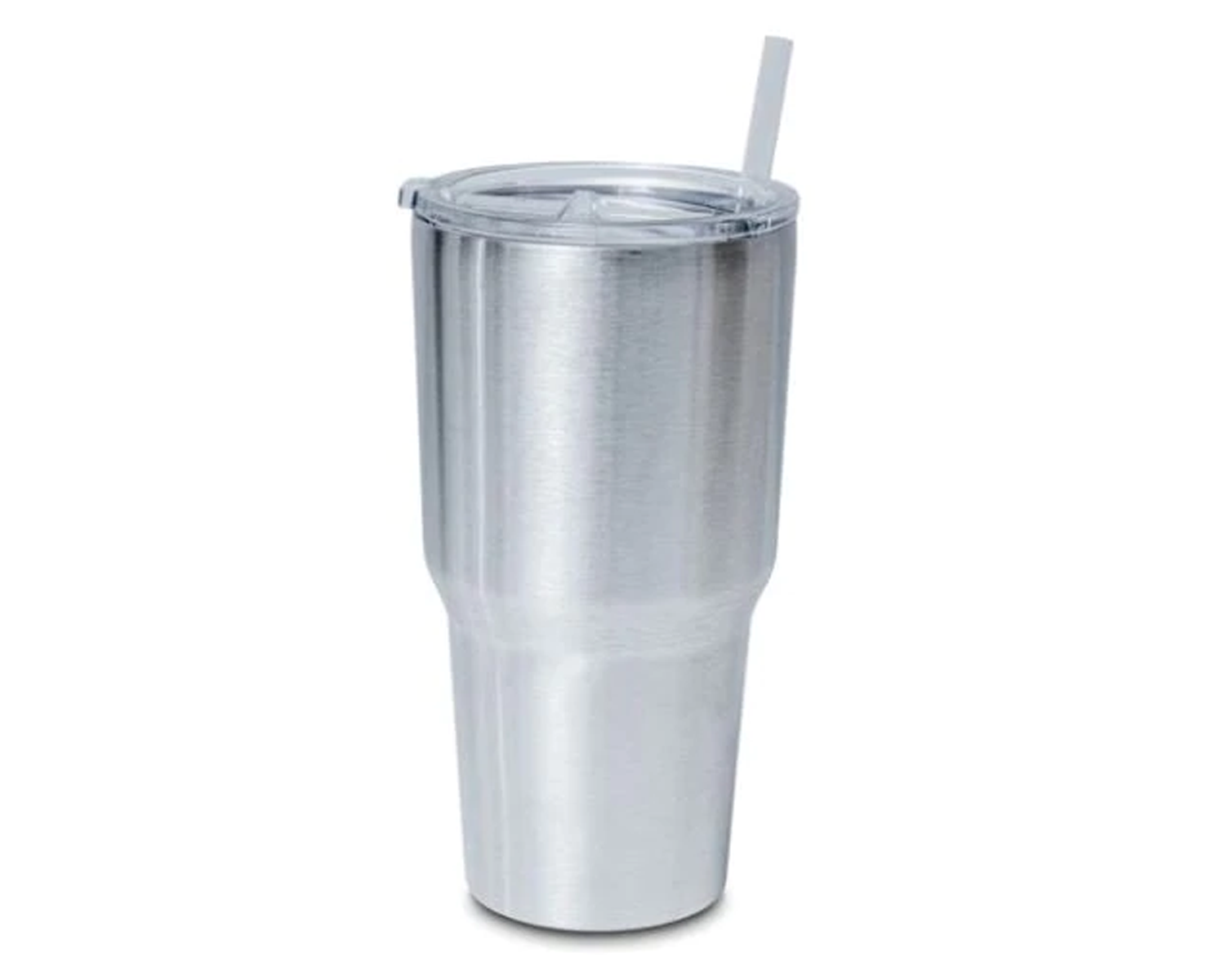 30oz modern curved stainless steel tumbler blank with clear lid