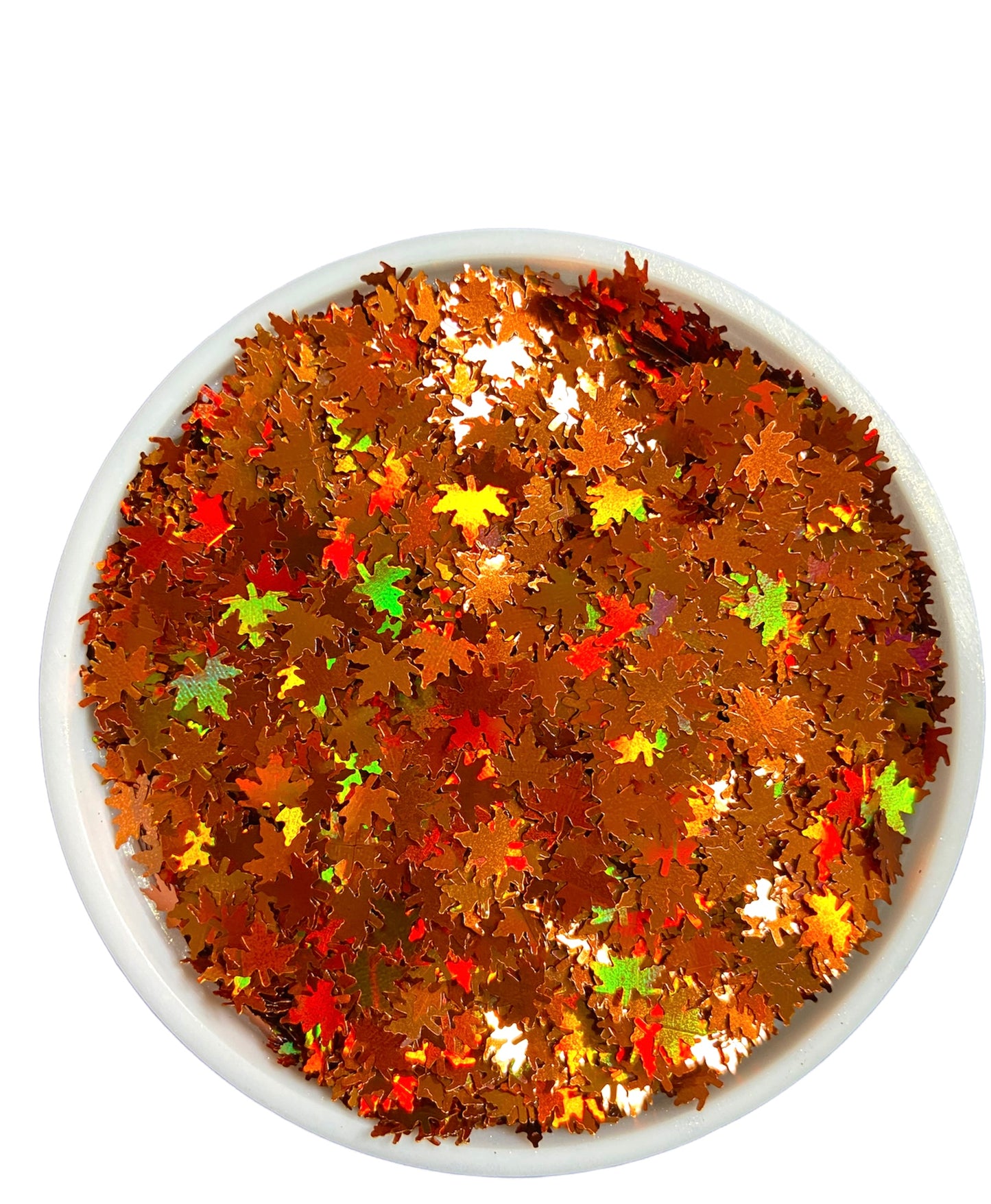 Fall maple leaves glitter shape