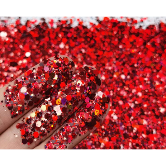 Dorothy's Slipper Red Chunky Mix Glitter