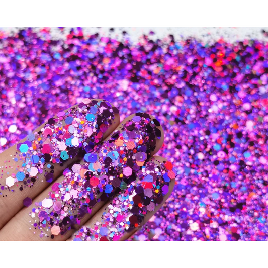 Prom Queen Purple Chunky Mix Holographic Glitter