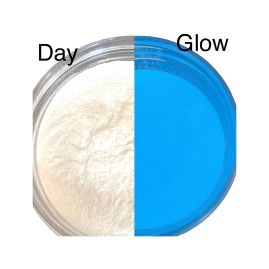 White to Blue Glow Powder