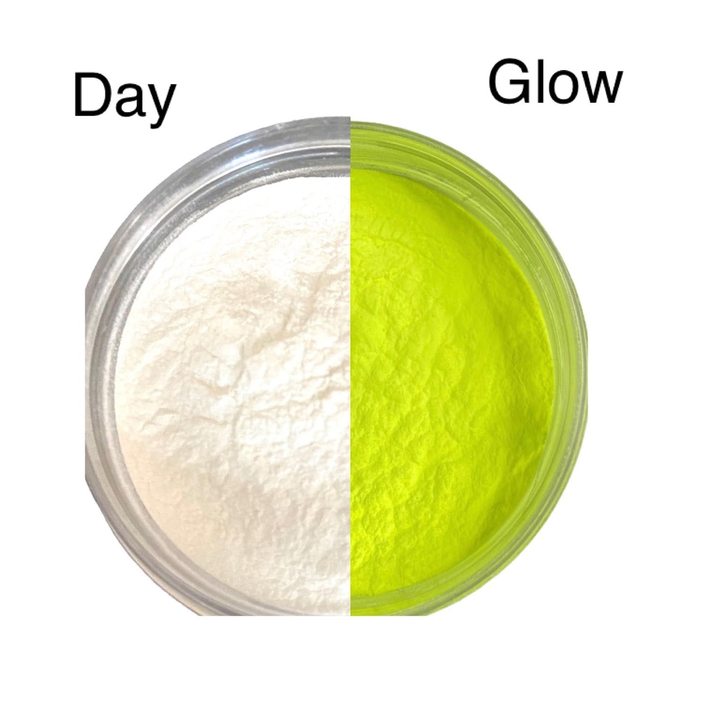 White to Yellow-green Glow Powder