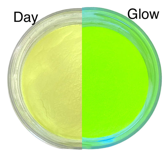 Yellow to Yellow Green Glow Powder